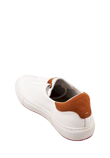 Sneakers In Pelle Bianca Con Spoiler Arancione ANDREA VENTURA | PF-GIANNUTRICERVO BIANCO 9000+CACH. URAGAN